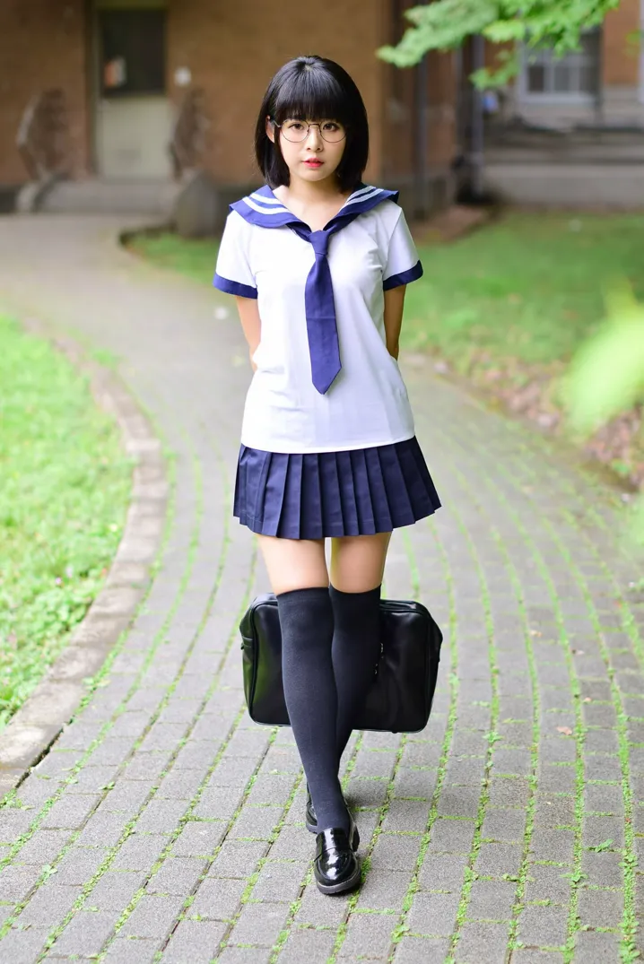 [Mzsock] NO.171 Hailin student uniform street photography#[73P]-1