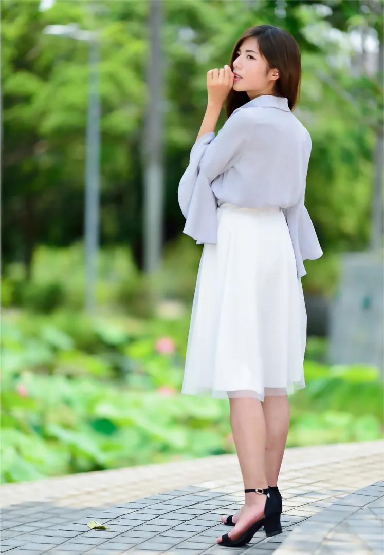 [Mzsock] NO.145 Fang Weizhen’s elegant long skirt with high legs street photography#[105P]-4